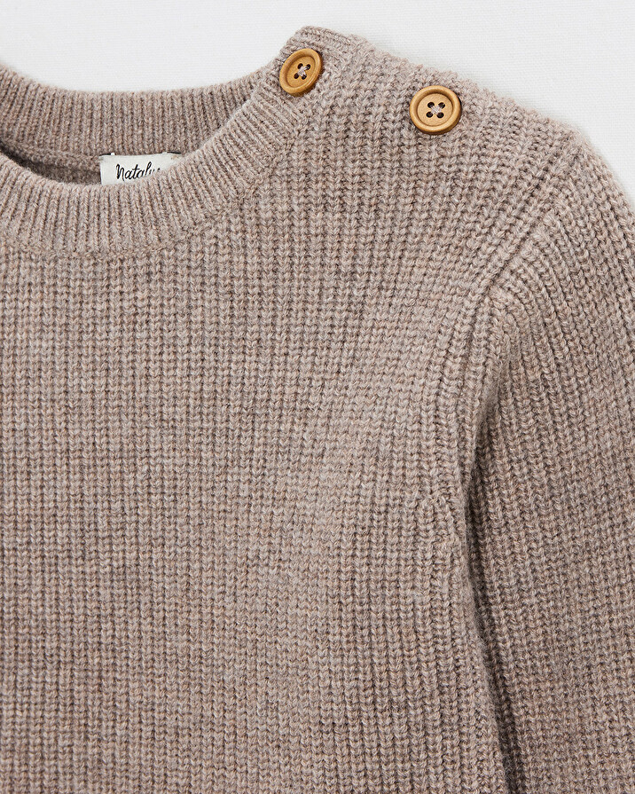 Fancy knit sweater Mocha color  Natalys