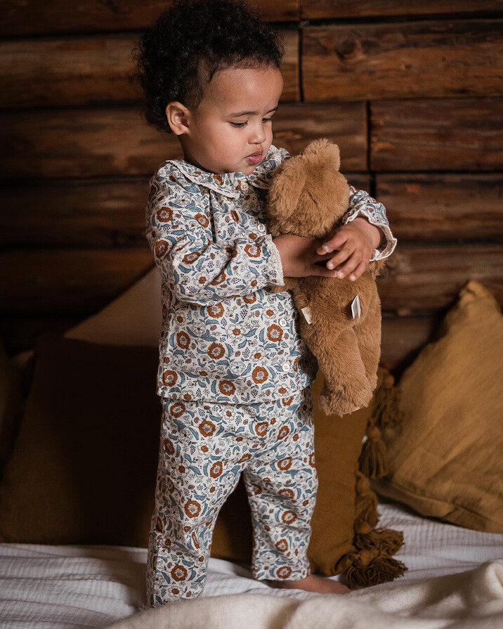 Two-piece printed pajamas Folk flower print  Natalys