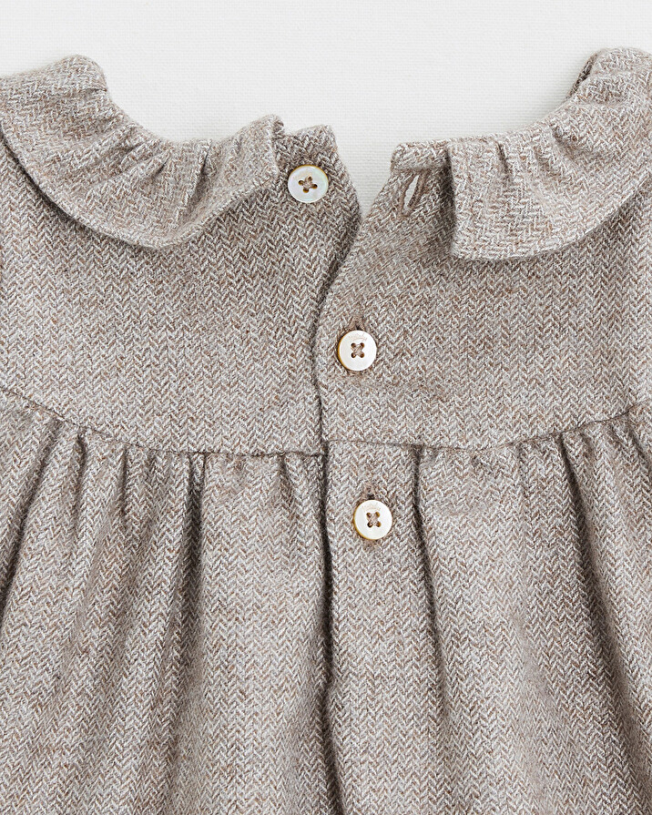 Flannel romper Beige color  Natalys