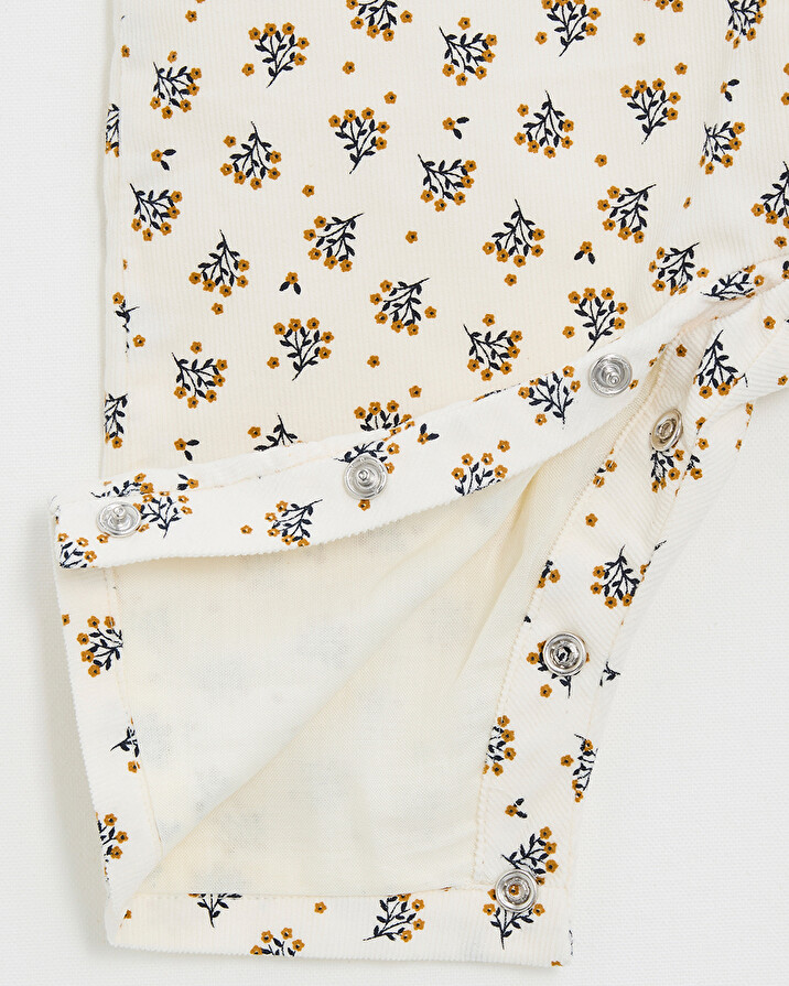 Corduroy jumpsuit Gold button print Natalys
