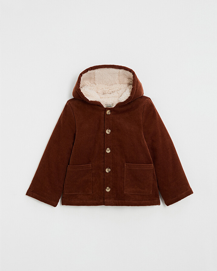 Corduroy coat Brick color  Natalys