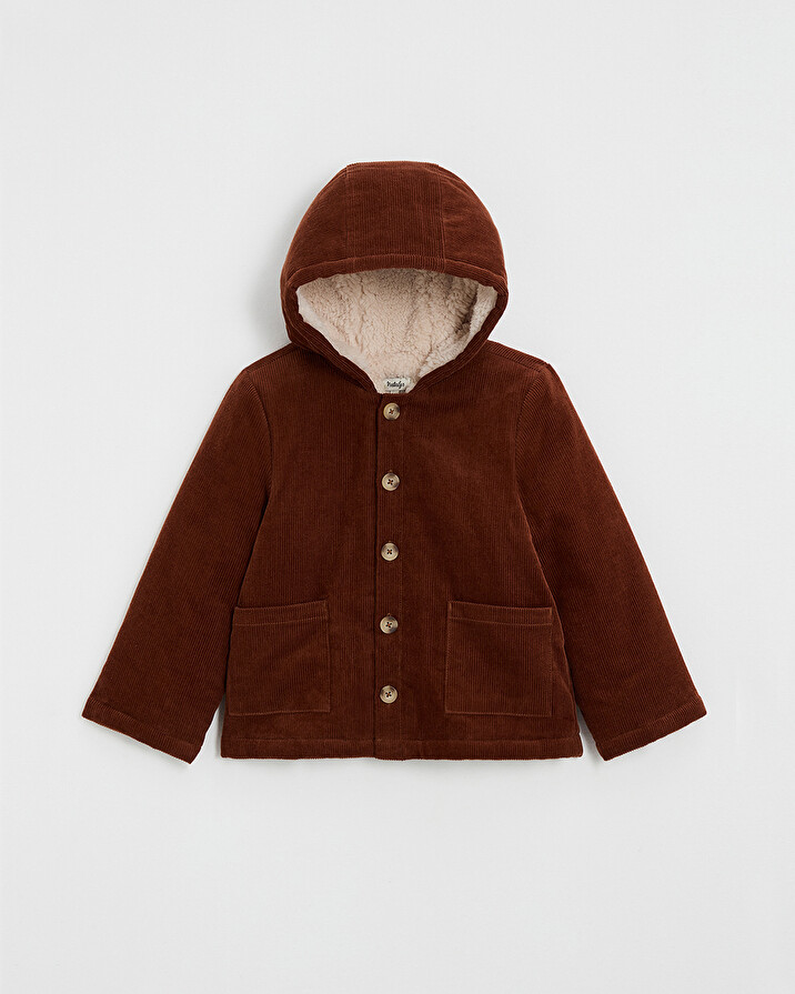 Corduroy coat Brick color  Natalys