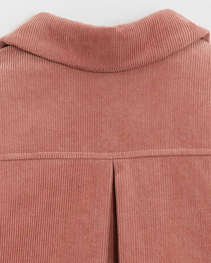 Corduroy coat Begonia pink colors  Natalys