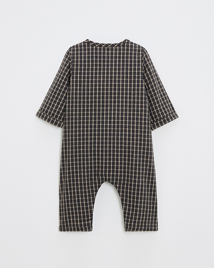 One-piece flannel pajamas Heather anthracite gray color  Natalys