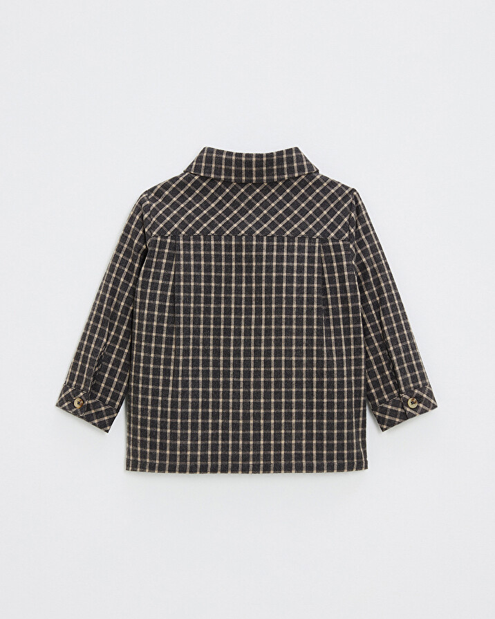 Flannel shirt Heather anthracite gray color Natalys