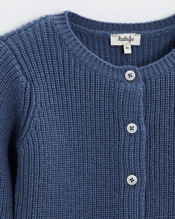 Merino wool vest Blue color  Natalys