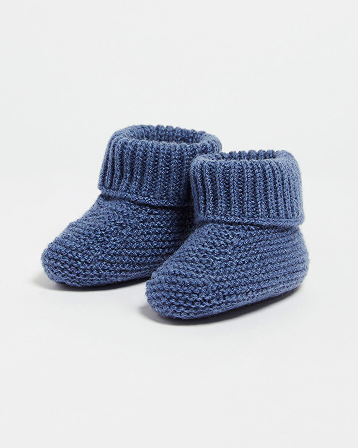Merino wool slippers Blue color  Natalys