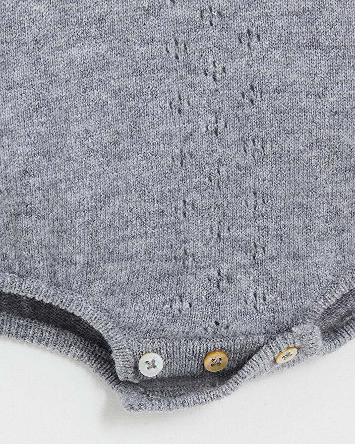 Merino wool romper Grey color  Natalys