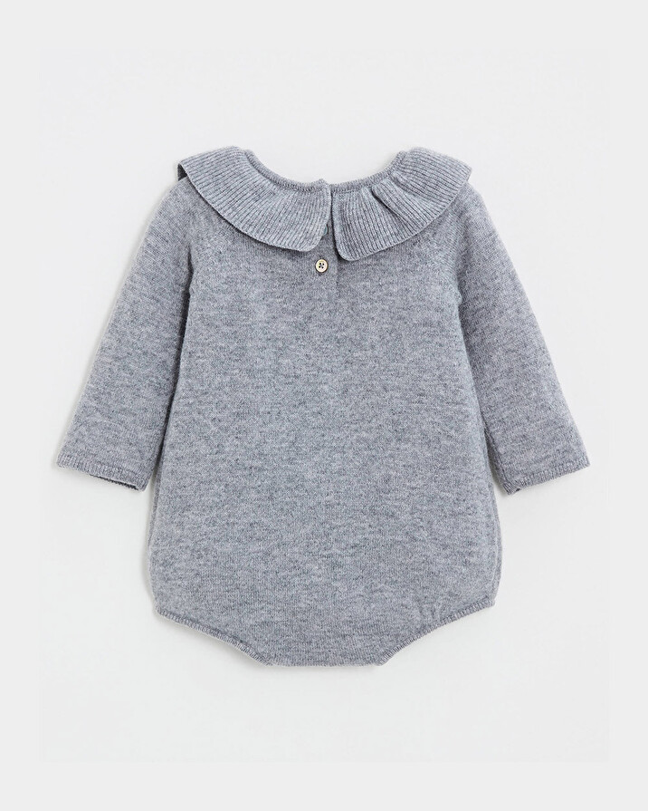 Merino wool romper Grey color  Natalys