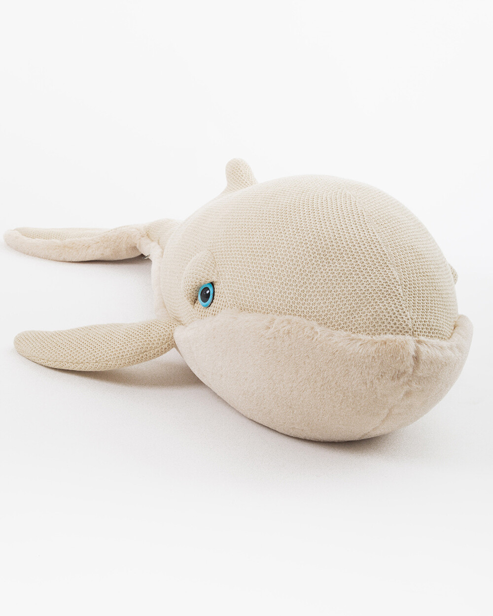 XXL whale plush toy 140 cm Beige color  Bigstuffed
