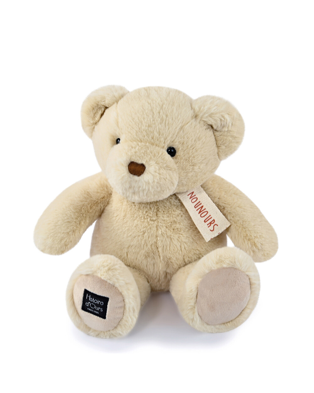 Bear soft toy Le Nounours 28 cm Beige color  Histoire d'Ours