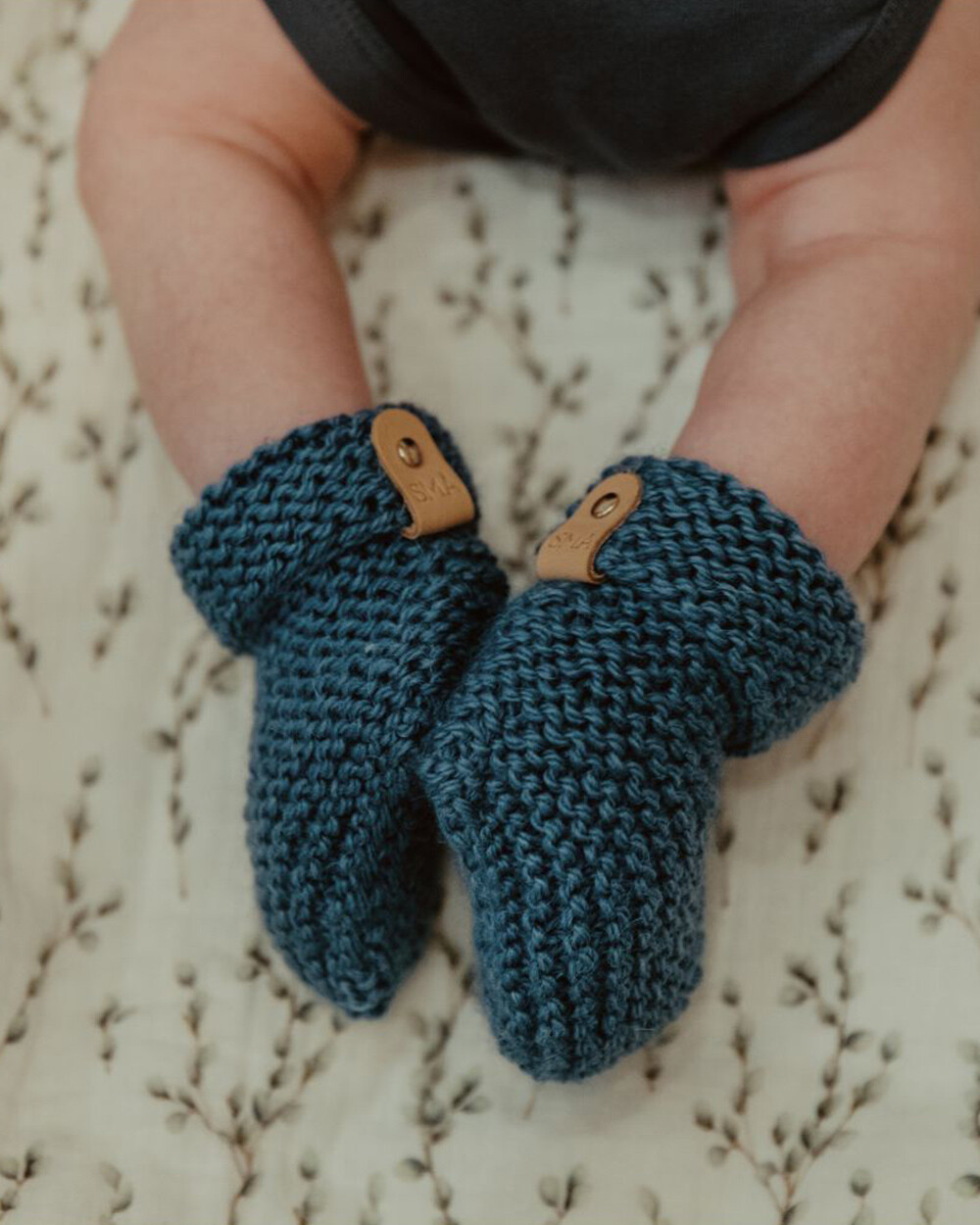 Cria slippers 6-12 months Denim color  SMA Sweden