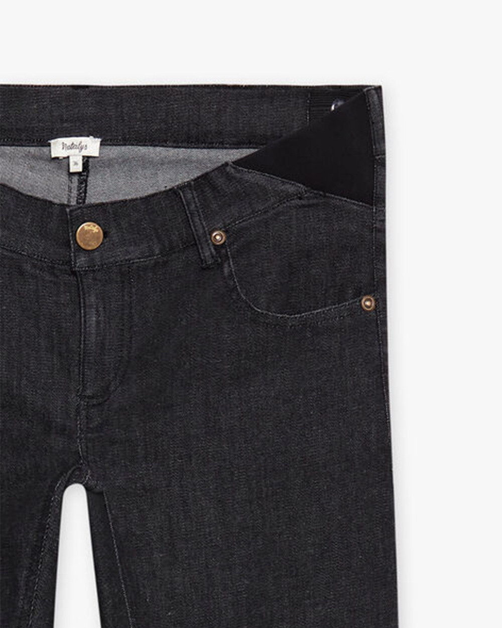 Low-rise slim maternity jeans Black color  Natalys