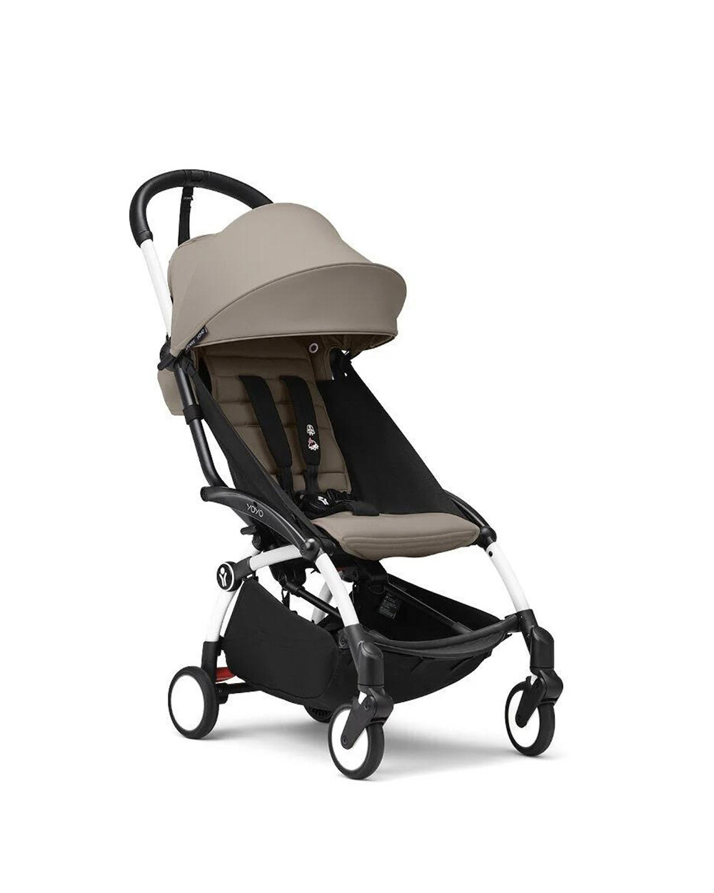 YOYO&sup3; pack 6+ pushchair with white frame Taupe color  Stokke