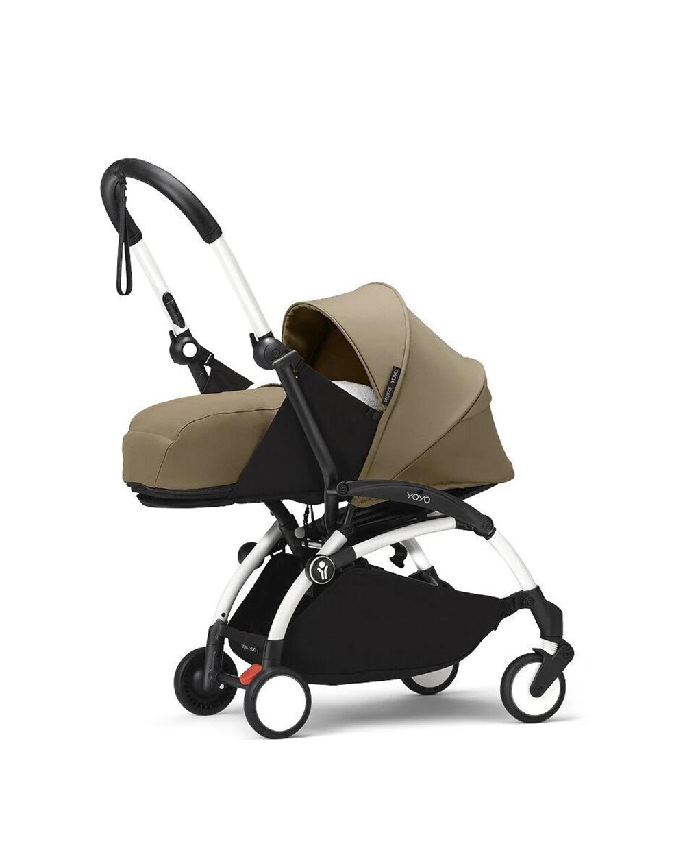 YOYO&sup3; newborn pack 0+ pushchair with white frame Toffee colour  Stokke