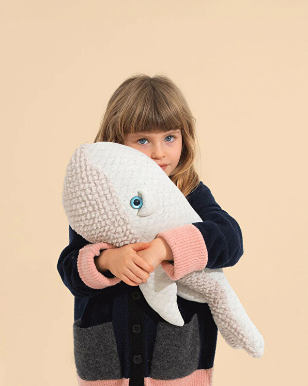 Whale soft toy 56 cm Albino color  Bigstuffed