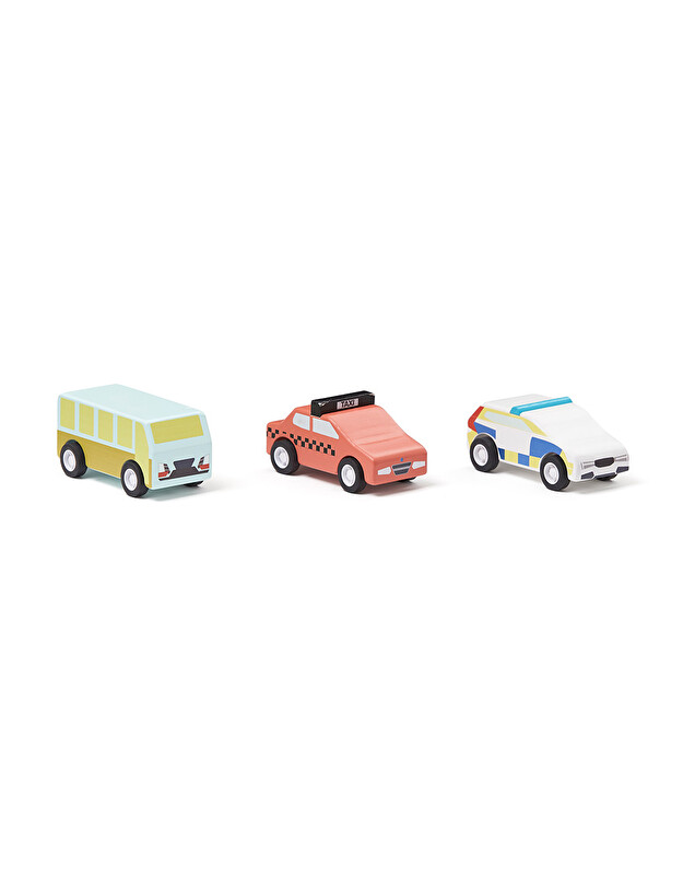 Wooden friction cars X3 Set of 3  Kid's concept