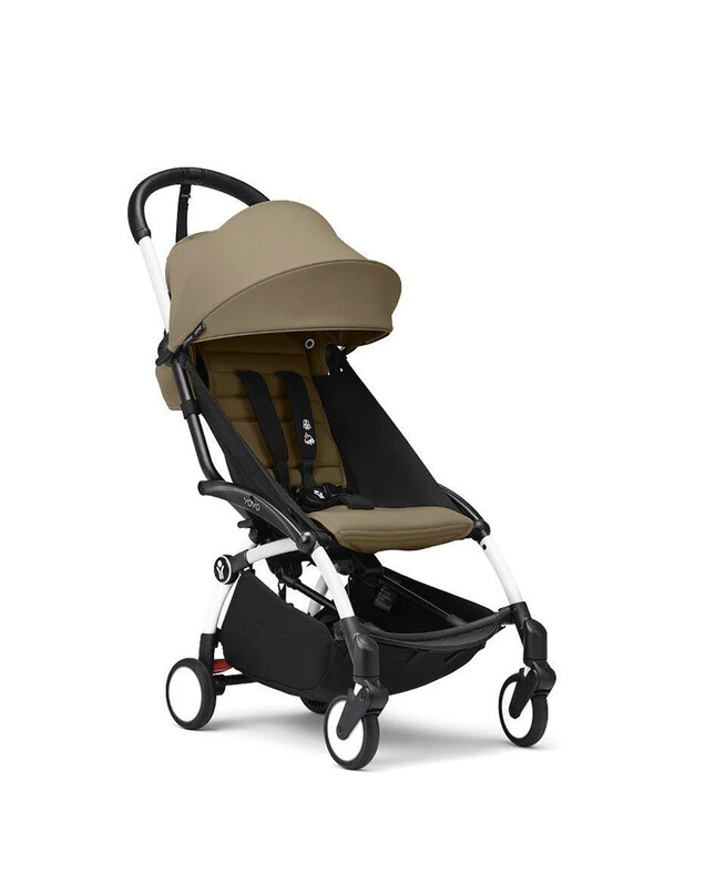 YOYO³ pack 6+ pushchair with white frame Toffee colour