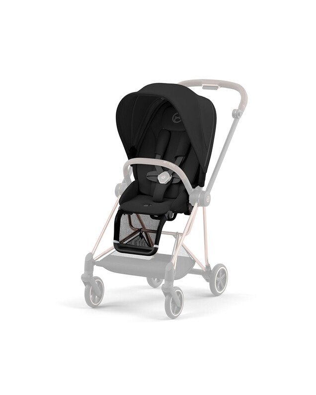 MIOS progressive pushchair pack with rosegold chassis Deep black colour Cybex