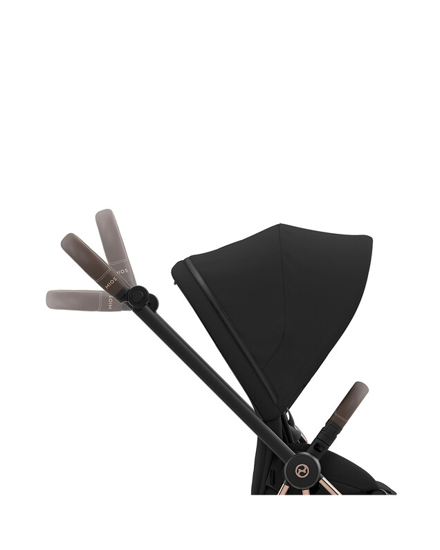 MIOS progressive pushchair pack with rosegold chassis Deep black colour Cybex