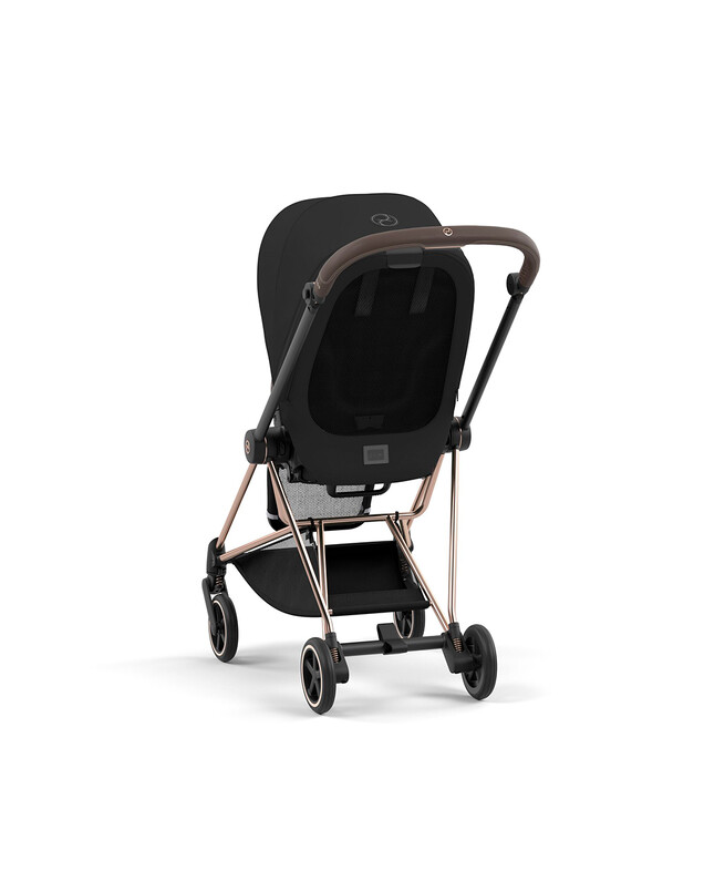 MIOS pushchair pack with rosegold frame Deep black colour  Cybex