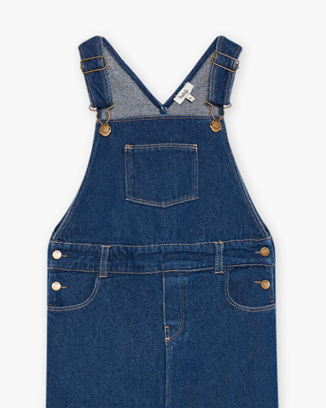 Long denim overalls Navy blue color  Natalys