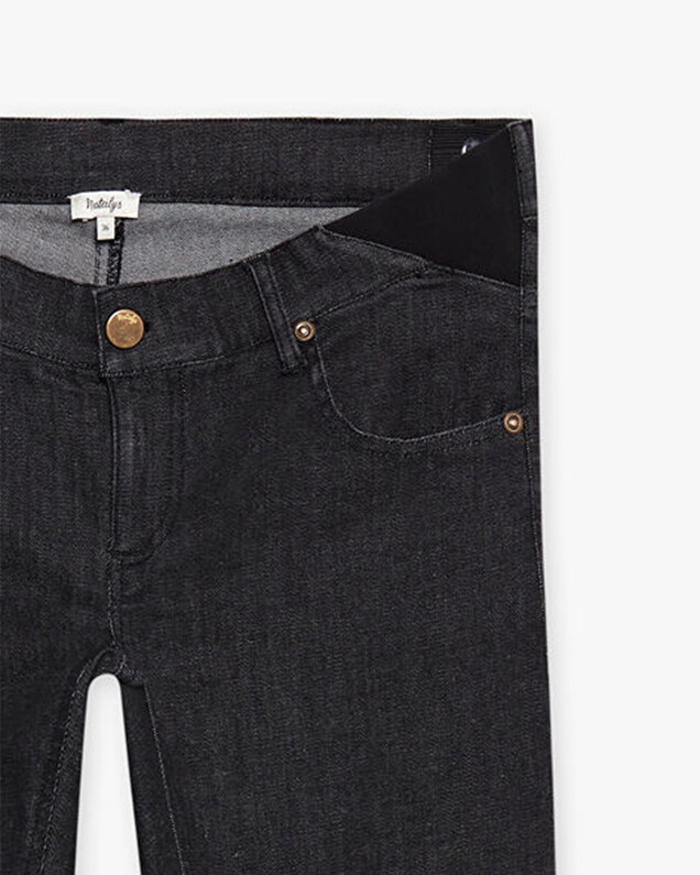 Low-rise slim maternity jeans Black color  Natalys