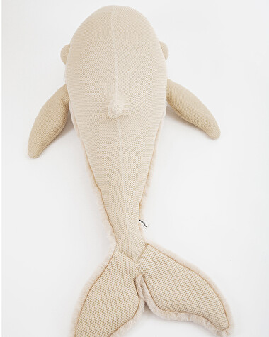 XXL whale plush toy 140 cm Beige color  Bigstuffed