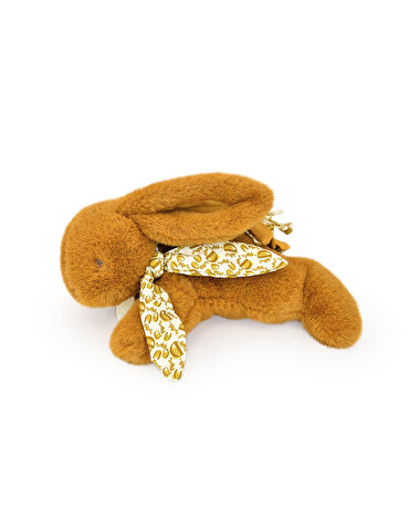 Rabbit soft toy 25 cm Mustard yellow color  Doudou et Compagnie