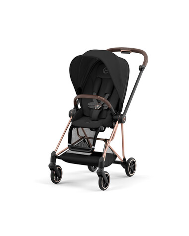 MIOS progressive pushchair pack with rosegold chassis Deep black color  Cybex