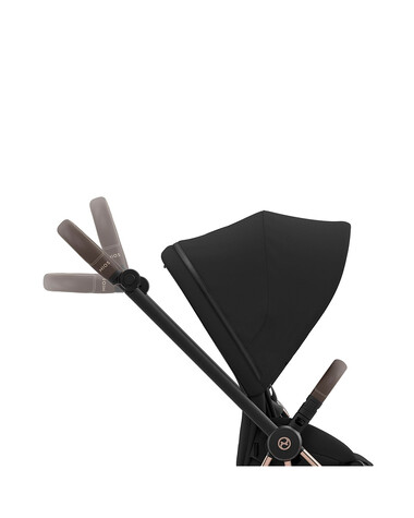 MIOS progressive pushchair pack with rosegold chassis Deep black color  Cybex