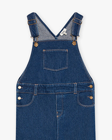 Long denim overalls Navy blue color  Natalys