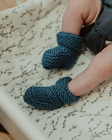Cria slippers 6-12 months Denim color  SMA Sweden