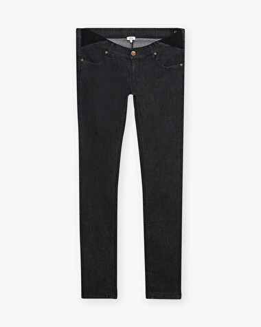 Low-rise slim maternity jeans Black color  Natalys