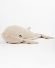 XXL whale plush toy 140 cm Beige color  Bigstuffed