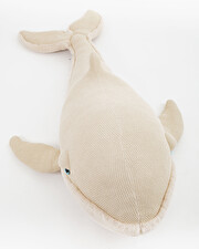 XXL whale plush toy 140 cm Beige color  Bigstuffed
