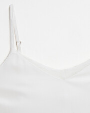 Lace-finish strappy camisole Ivory color Natalys
