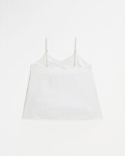 Lace-finish strappy camisole Ivory color Natalys