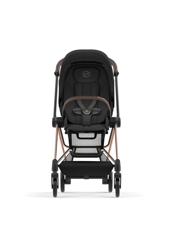 MIOS pushchair pack with rosegold frame Deep black color  Cybex