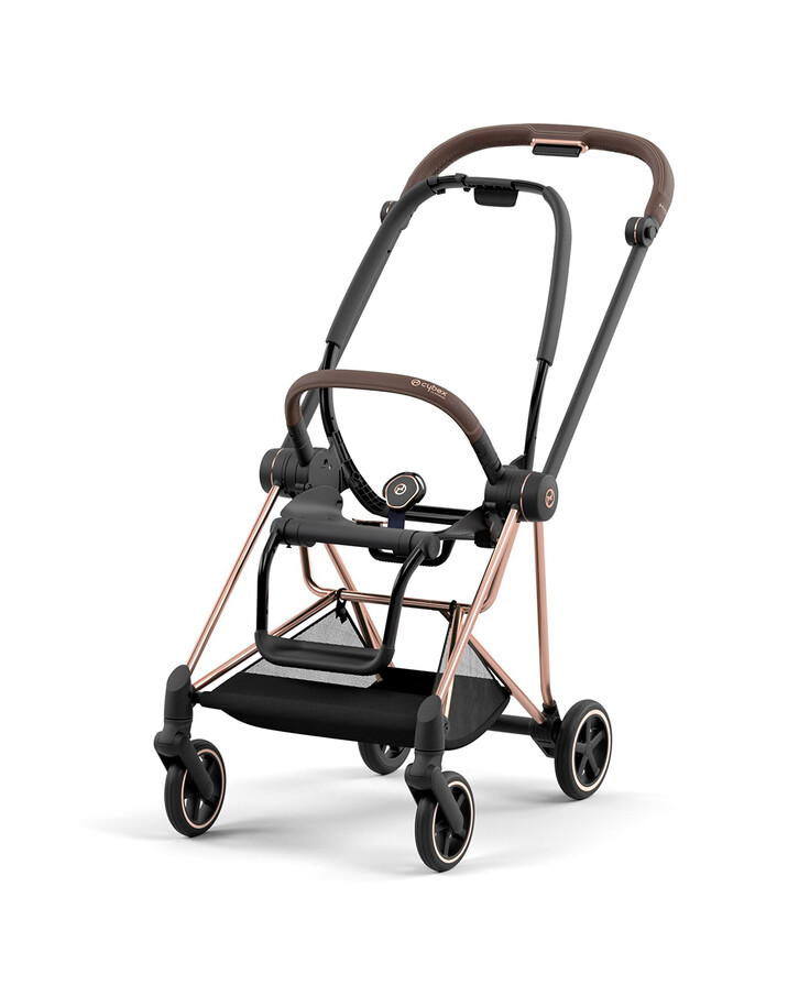 MIOS pushchair carrycot pack with rosegold frame Deep black color  Cybex