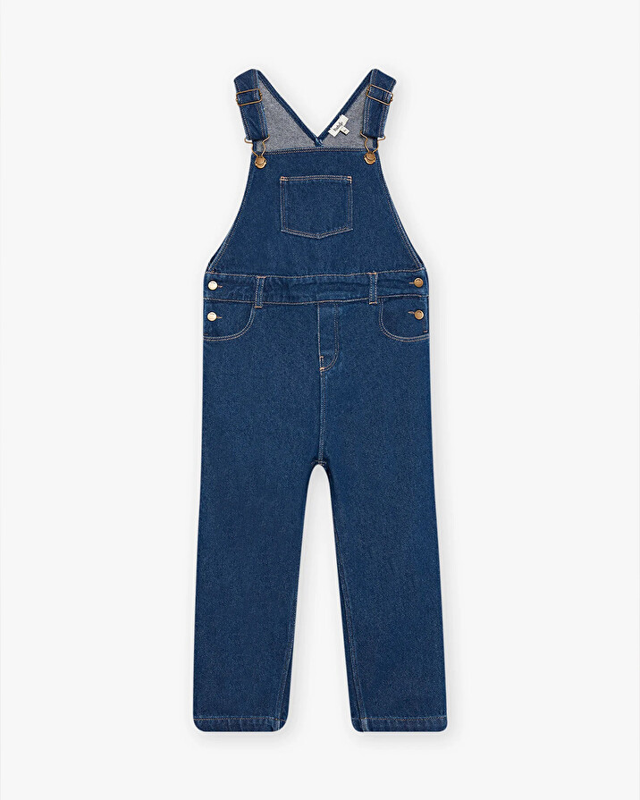 Long denim overalls Navy blue color Natalys