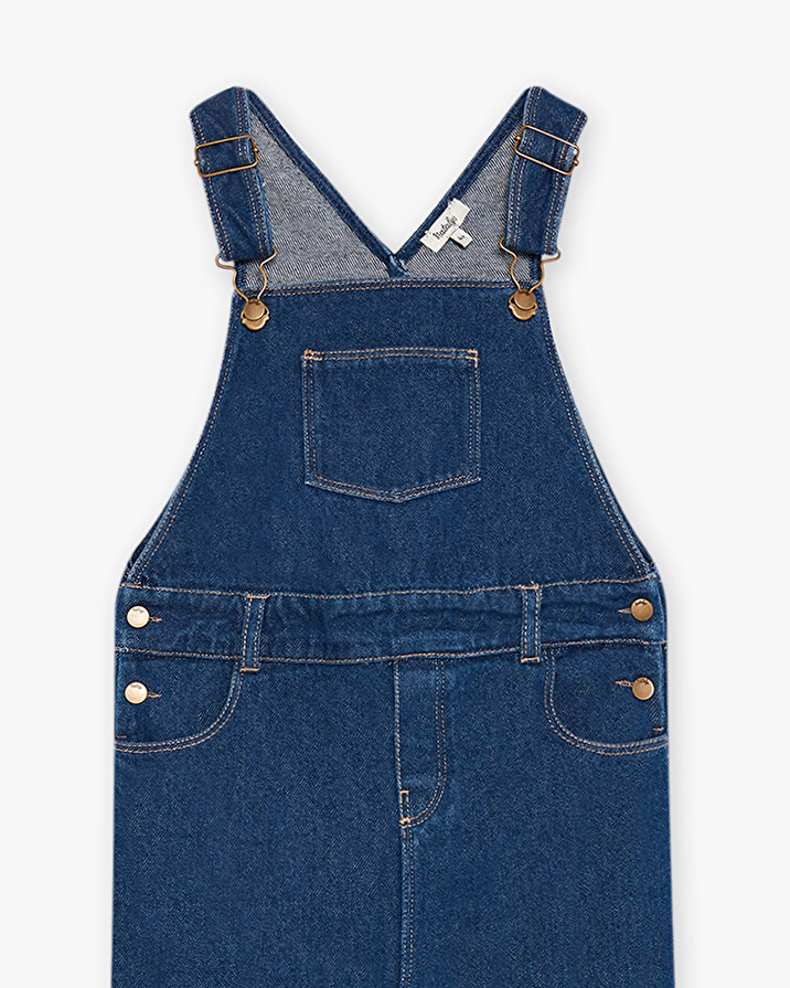 Long denim overalls Navy blue color Natalys