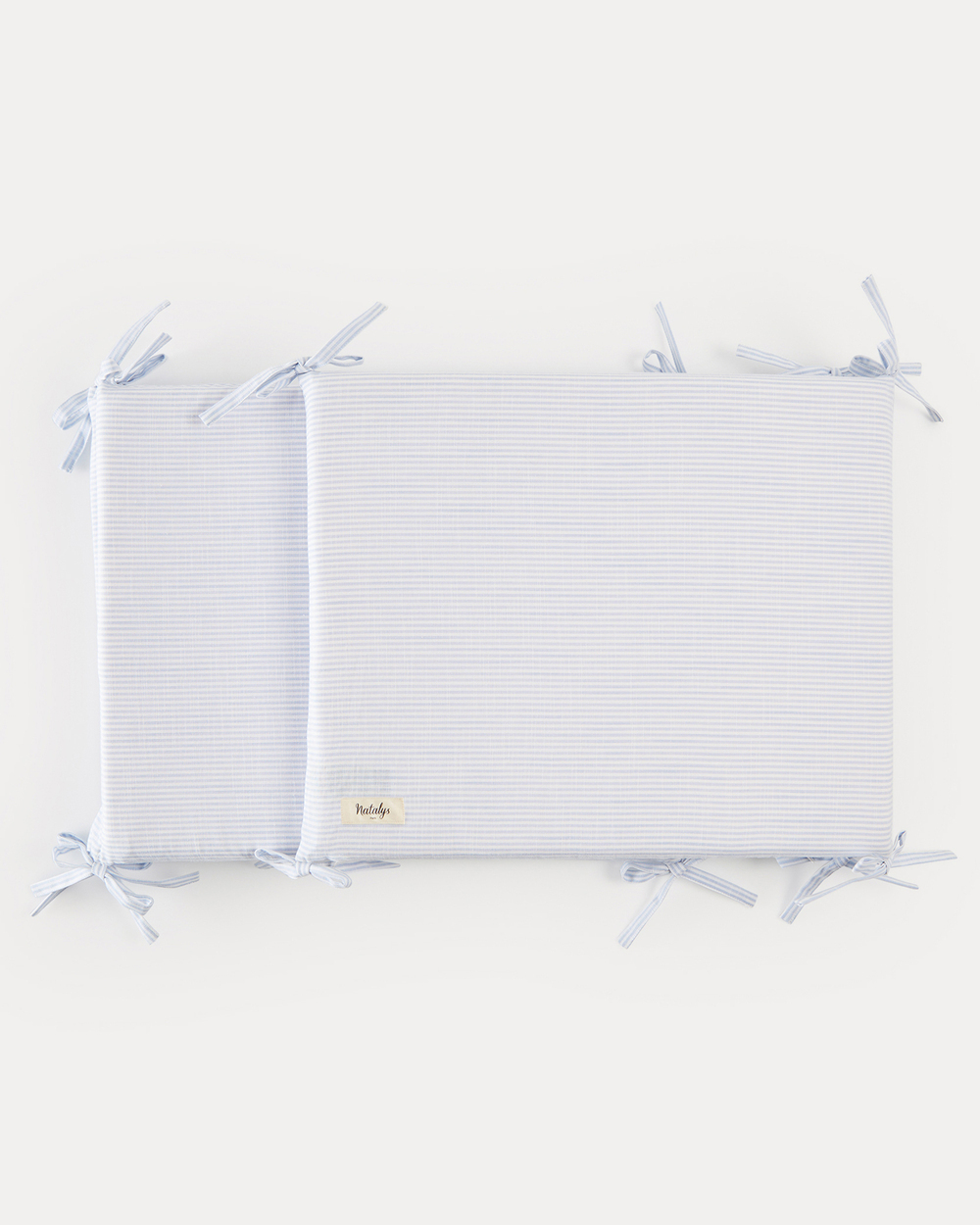 Leandre bumper pad Blue sky stripes print  Natalys