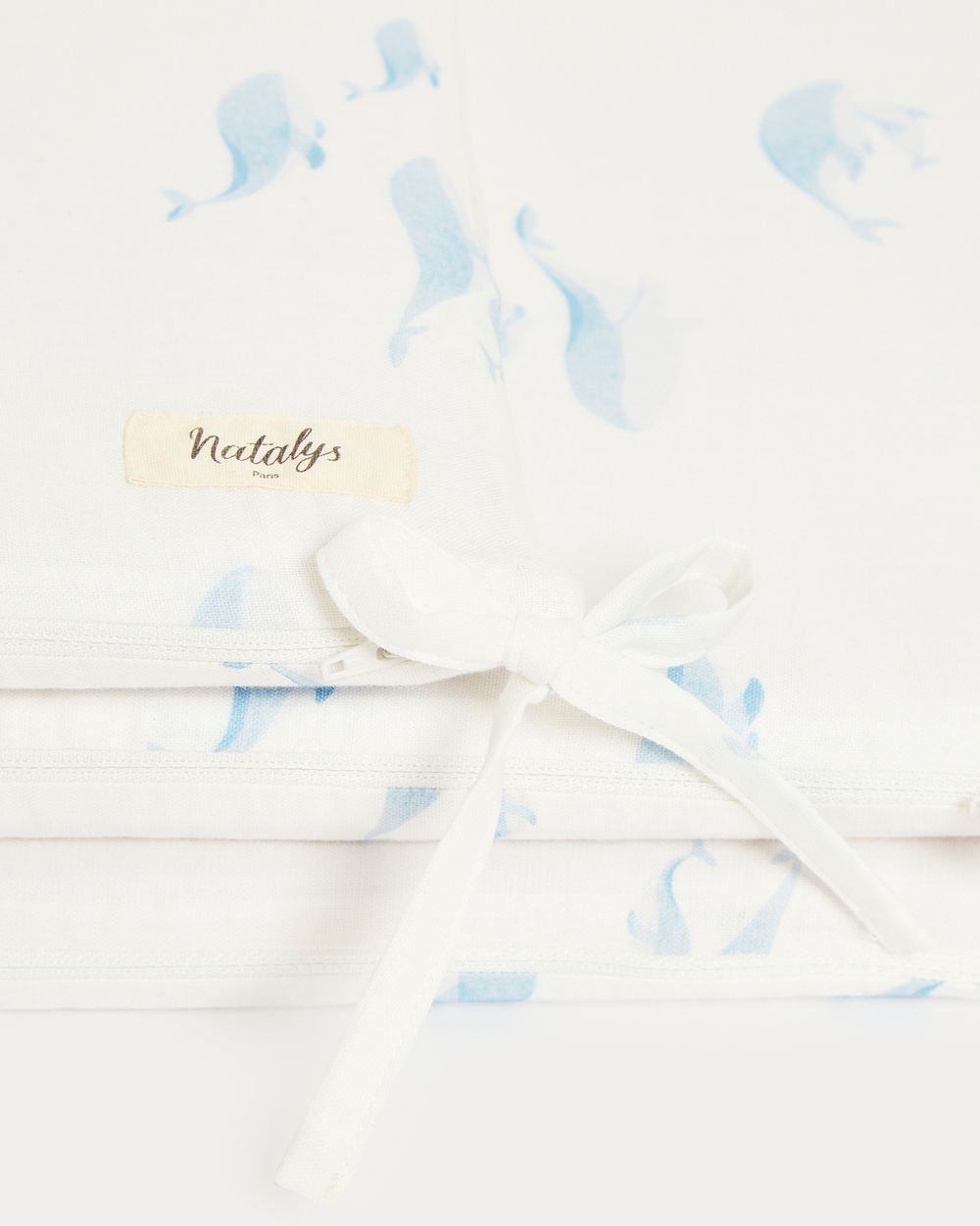 Leandre bumper pad Whale print  Natalys