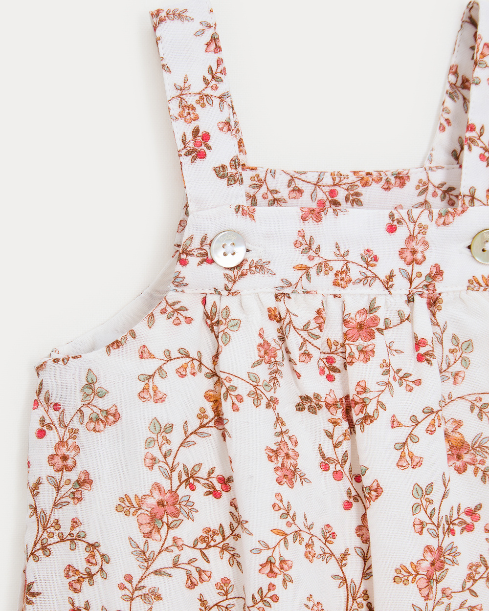 Phillipine long jumpsuit with straps Arabesque print Natalys