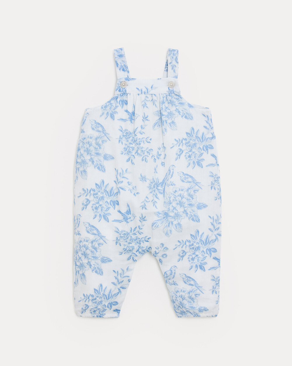 Phillipine long jumpsuit with straps Porcelain print  Natalys