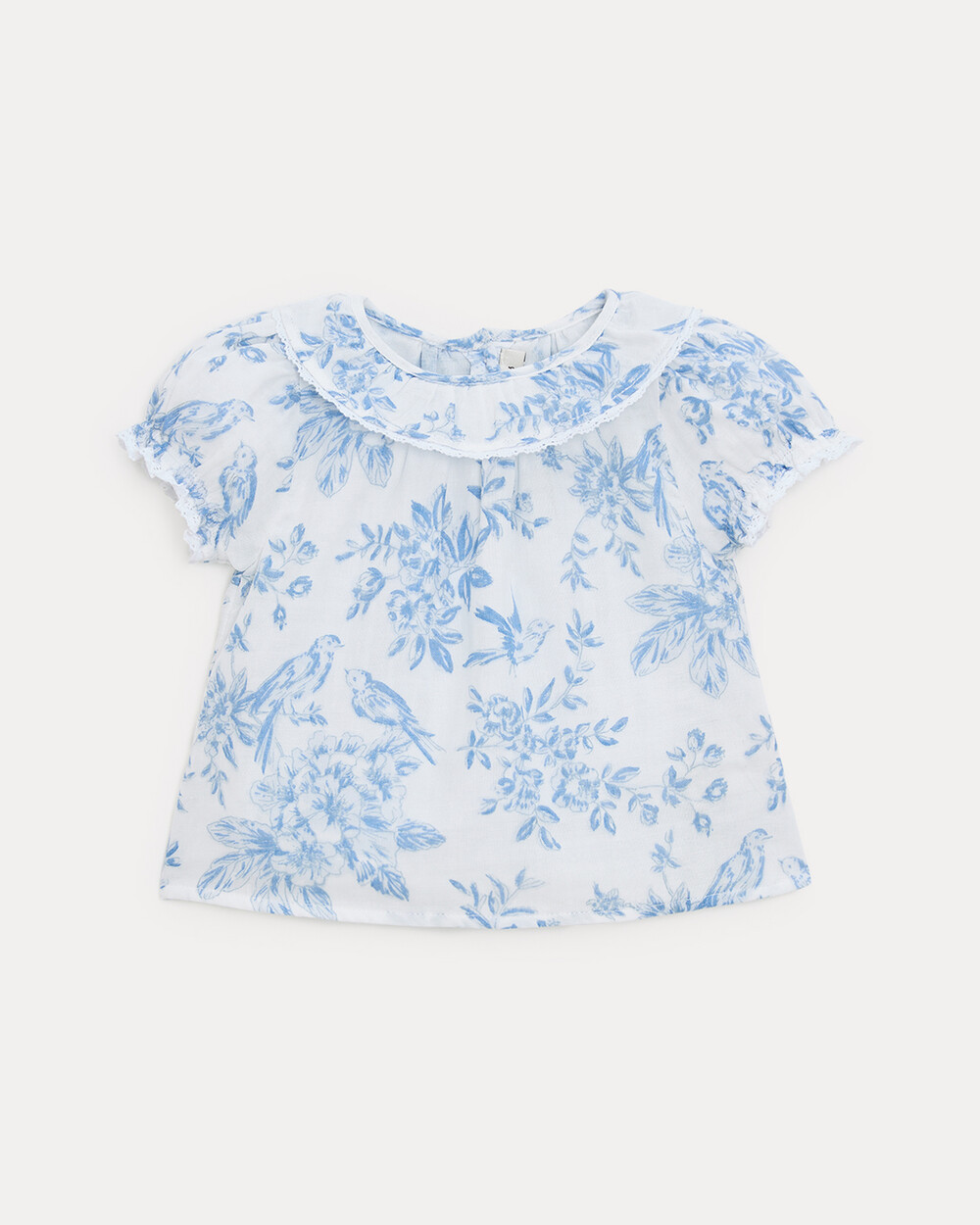 Thelma short-sleeved blouse Porcelain print  Natalys