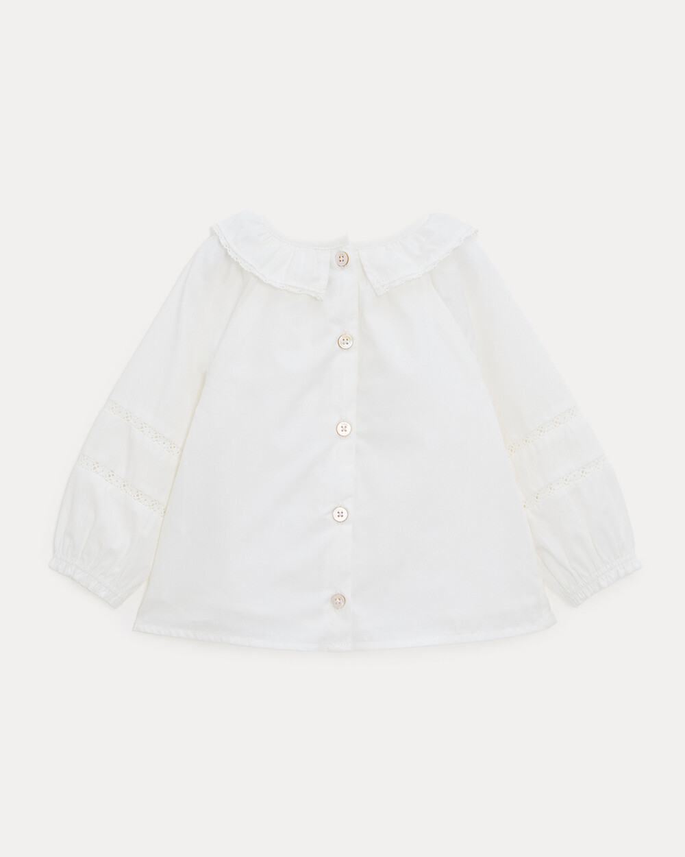 Adele long-sleeved blouse Off-white colour  Natalys
