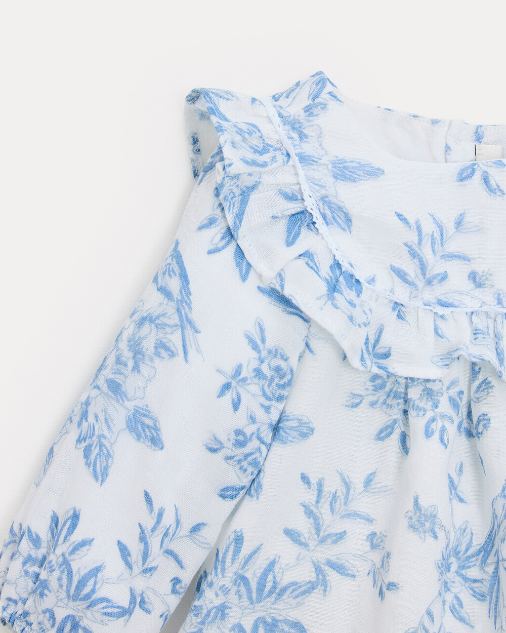 Margot long-sleeved dress Porcelain print Natalys