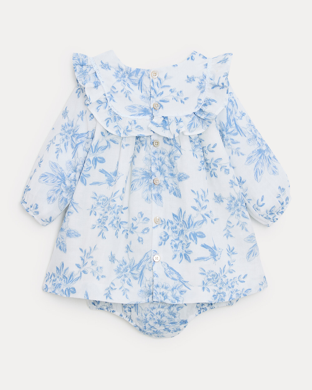 Margot long-sleeved dress Porcelain print Natalys